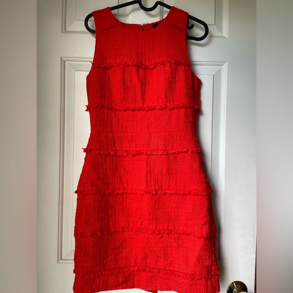 Orange-Red Shift Dress